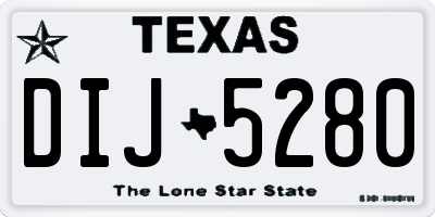 TX license plate DIJ5280