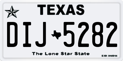 TX license plate DIJ5282
