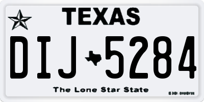 TX license plate DIJ5284