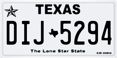 TX license plate DIJ5294