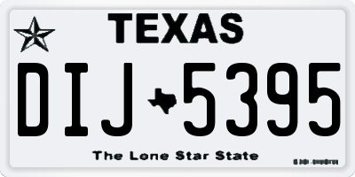 TX license plate DIJ5395