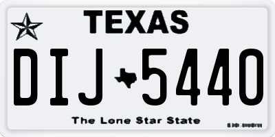 TX license plate DIJ5440