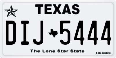 TX license plate DIJ5444