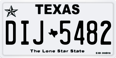 TX license plate DIJ5482
