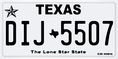 TX license plate DIJ5507