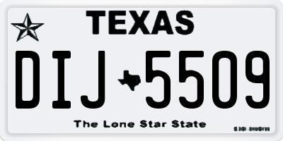TX license plate DIJ5509