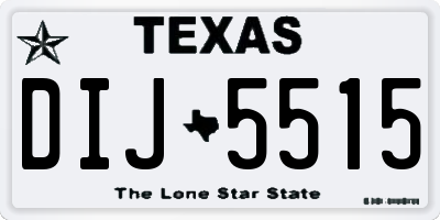 TX license plate DIJ5515