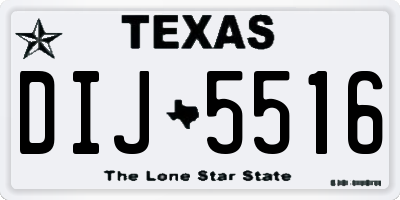 TX license plate DIJ5516