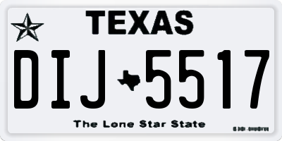 TX license plate DIJ5517