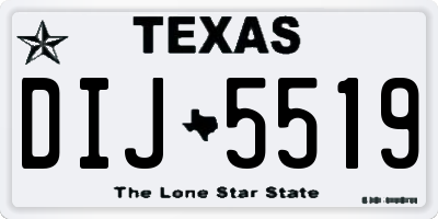 TX license plate DIJ5519
