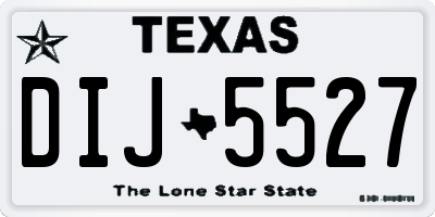 TX license plate DIJ5527