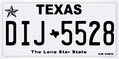 TX license plate DIJ5528