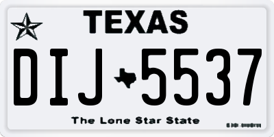 TX license plate DIJ5537