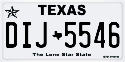 TX license plate DIJ5546