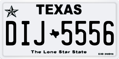 TX license plate DIJ5556