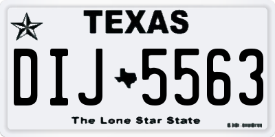 TX license plate DIJ5563