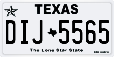 TX license plate DIJ5565