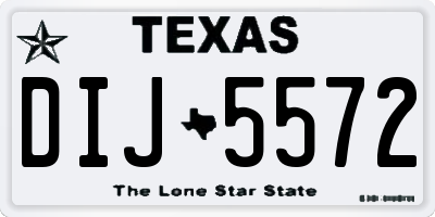 TX license plate DIJ5572