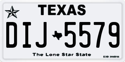 TX license plate DIJ5579
