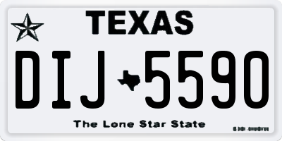 TX license plate DIJ5590