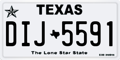 TX license plate DIJ5591