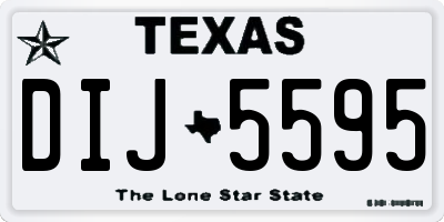 TX license plate DIJ5595