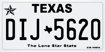TX license plate DIJ5620