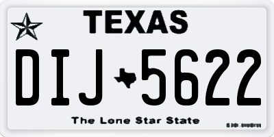 TX license plate DIJ5622