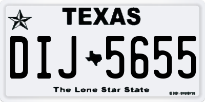 TX license plate DIJ5655