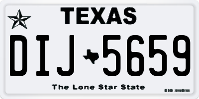 TX license plate DIJ5659