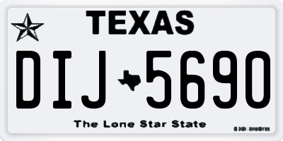 TX license plate DIJ5690