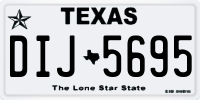 TX license plate DIJ5695