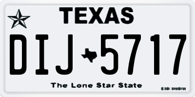 TX license plate DIJ5717