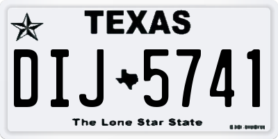 TX license plate DIJ5741