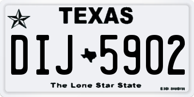 TX license plate DIJ5902