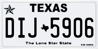 TX license plate DIJ5906