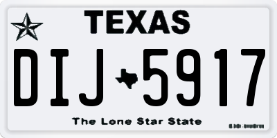 TX license plate DIJ5917