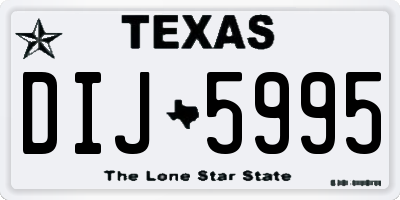 TX license plate DIJ5995