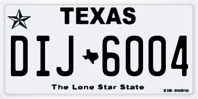 TX license plate DIJ6004