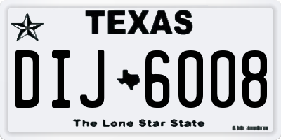 TX license plate DIJ6008