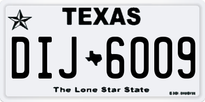 TX license plate DIJ6009