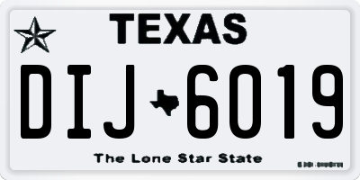 TX license plate DIJ6019