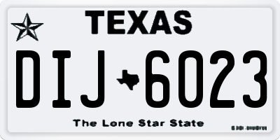 TX license plate DIJ6023