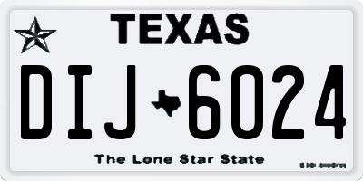 TX license plate DIJ6024