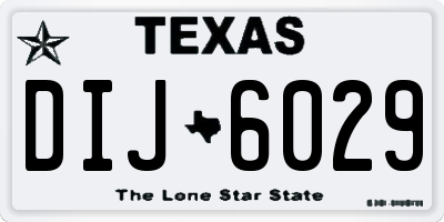 TX license plate DIJ6029