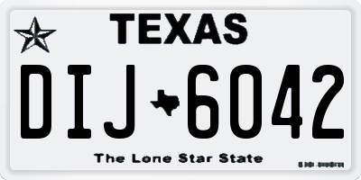 TX license plate DIJ6042