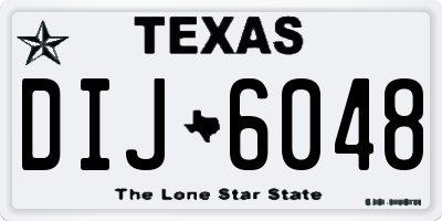 TX license plate DIJ6048