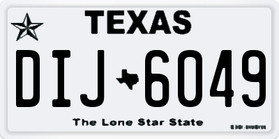 TX license plate DIJ6049