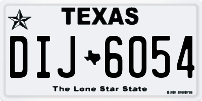 TX license plate DIJ6054