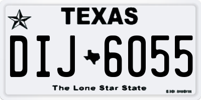 TX license plate DIJ6055